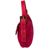 Fendi Pink Suede/Leather Trim Baguette
