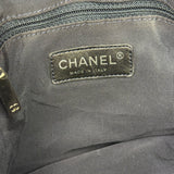Chanel Grey/Black Quilted Nylon Bubble Shoulder Bag 2009