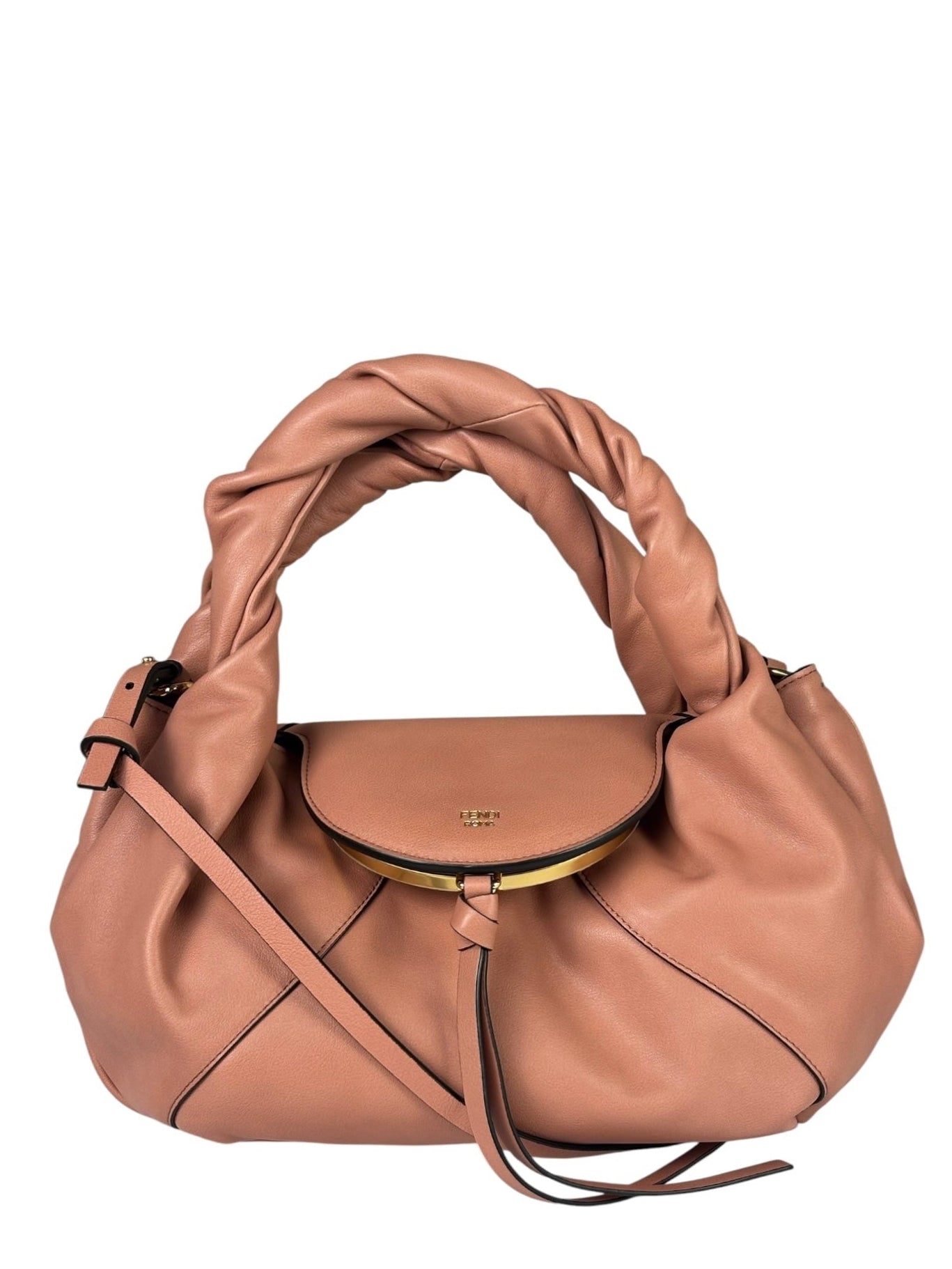 Fendi Pink Leather Spy Spice Mall Two-Way Bag