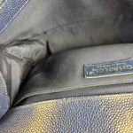 Chanel Blue Chevron Caviar Medium Boy Bag 2019