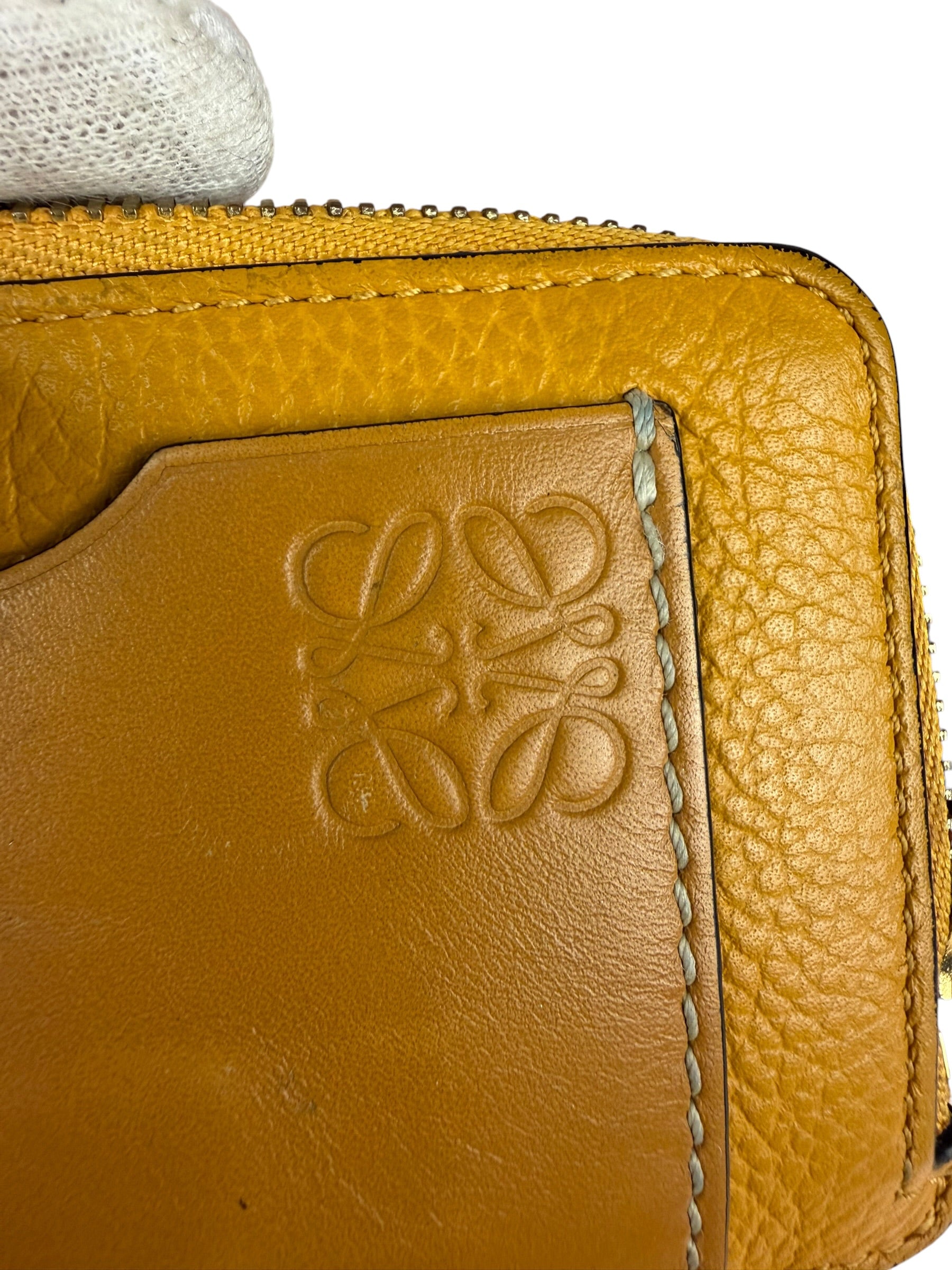 Loewe Honey Yellow/Sunflower Leather Bicolor Card Holder
