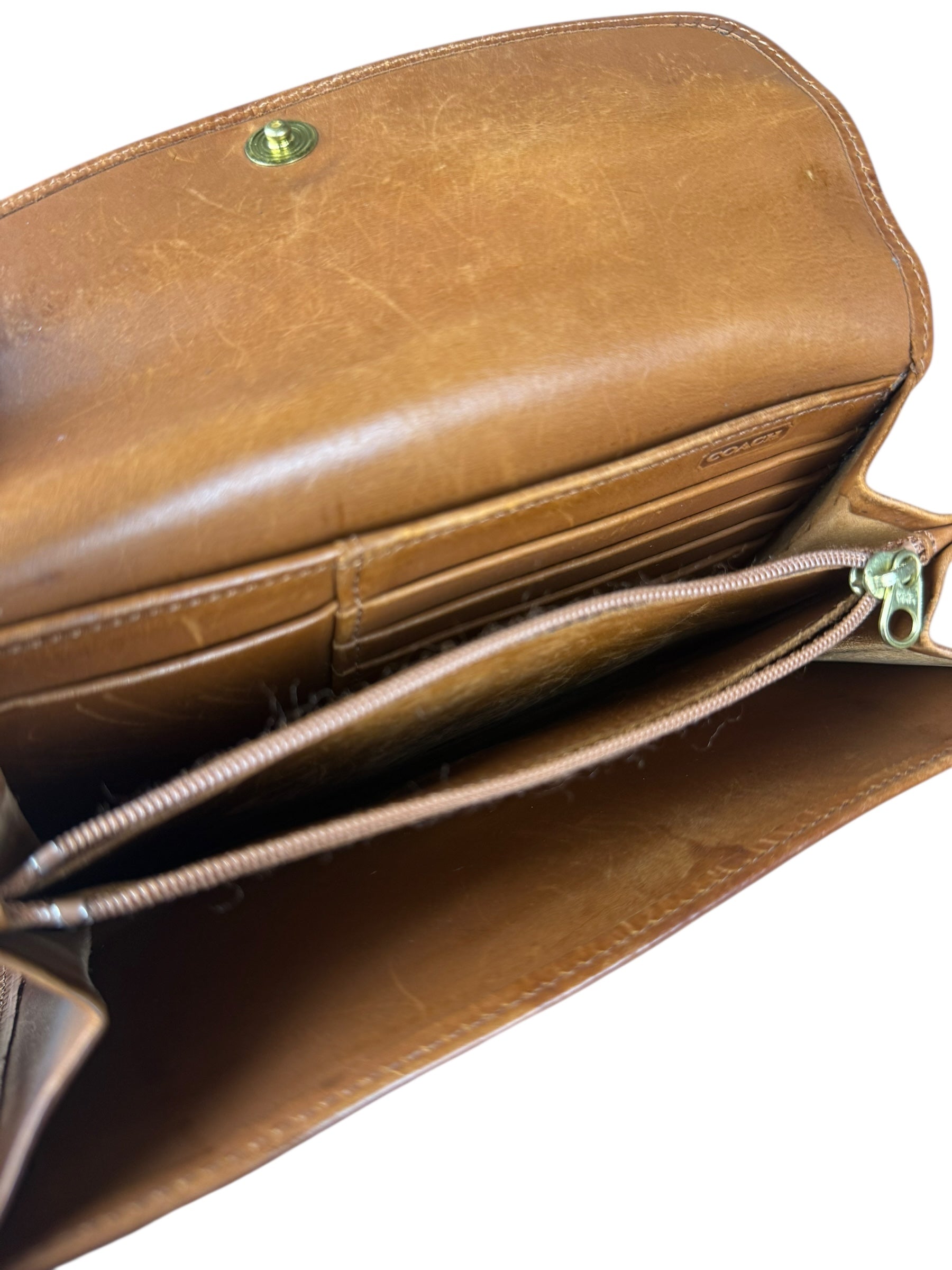 Coach Vintage Brown Leather Long Wallet