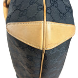 Gucci Vintage Black GG Horsebit Shoulder Bag