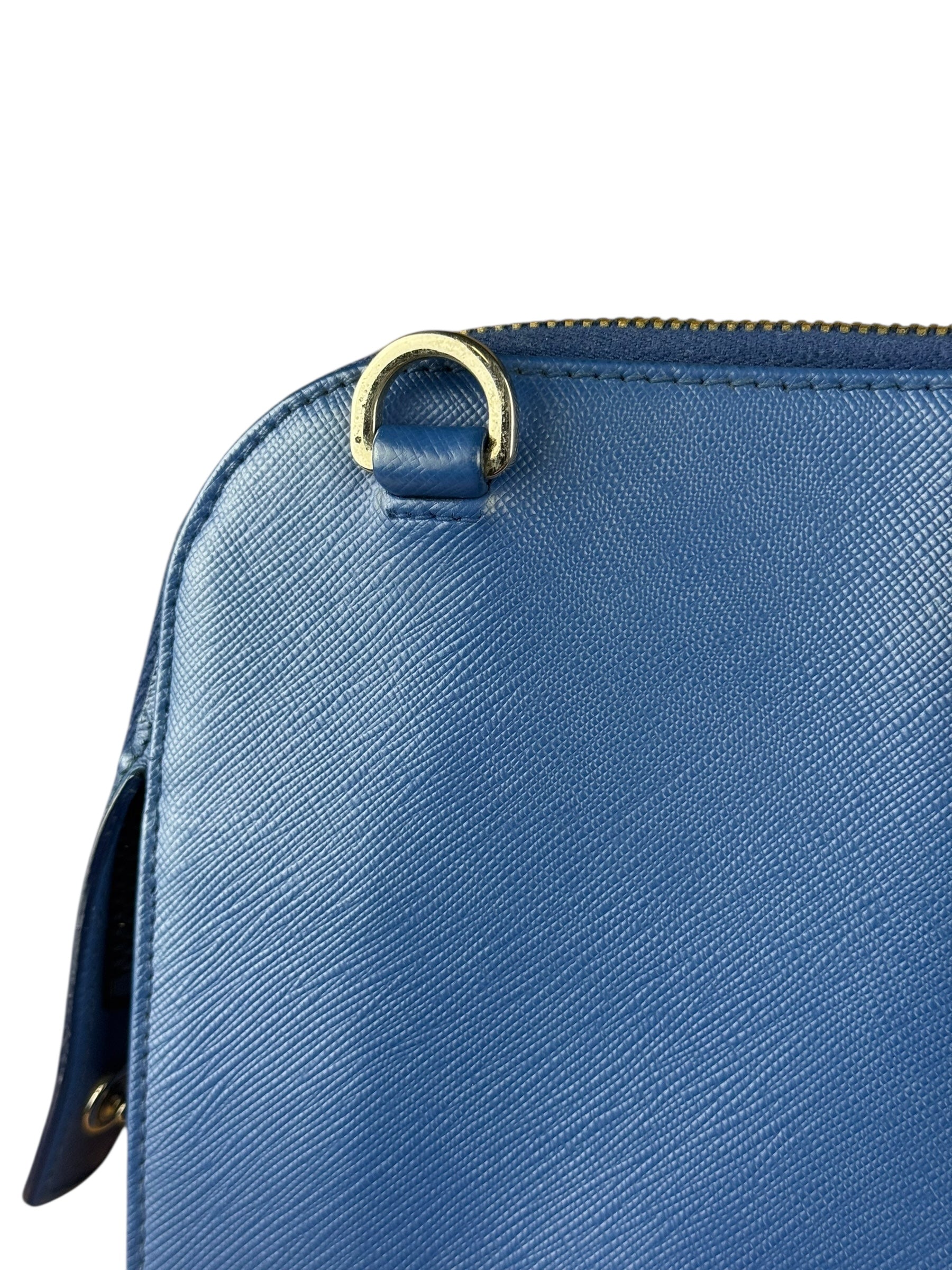 Prada Blue Saffiano Leather 2Way Briefcase Bag