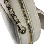 Chanel CC In Love White Quilted Leather Heart Bag 2022