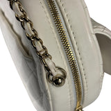 Chanel CC In Love White Quilted Leather Heart Bag 2022