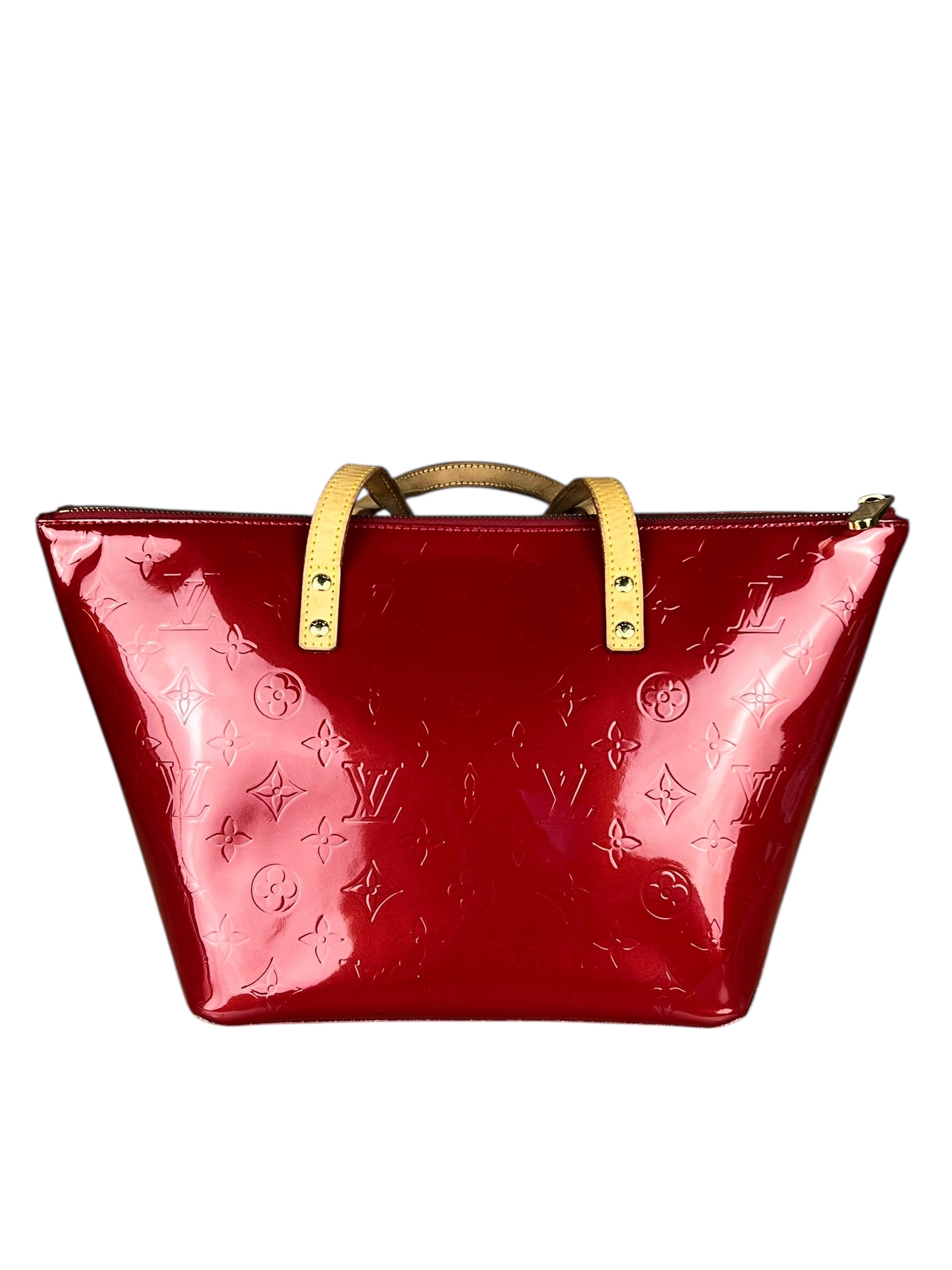Louis Vuitton Red Monogram Vernis Bellevue Handbag