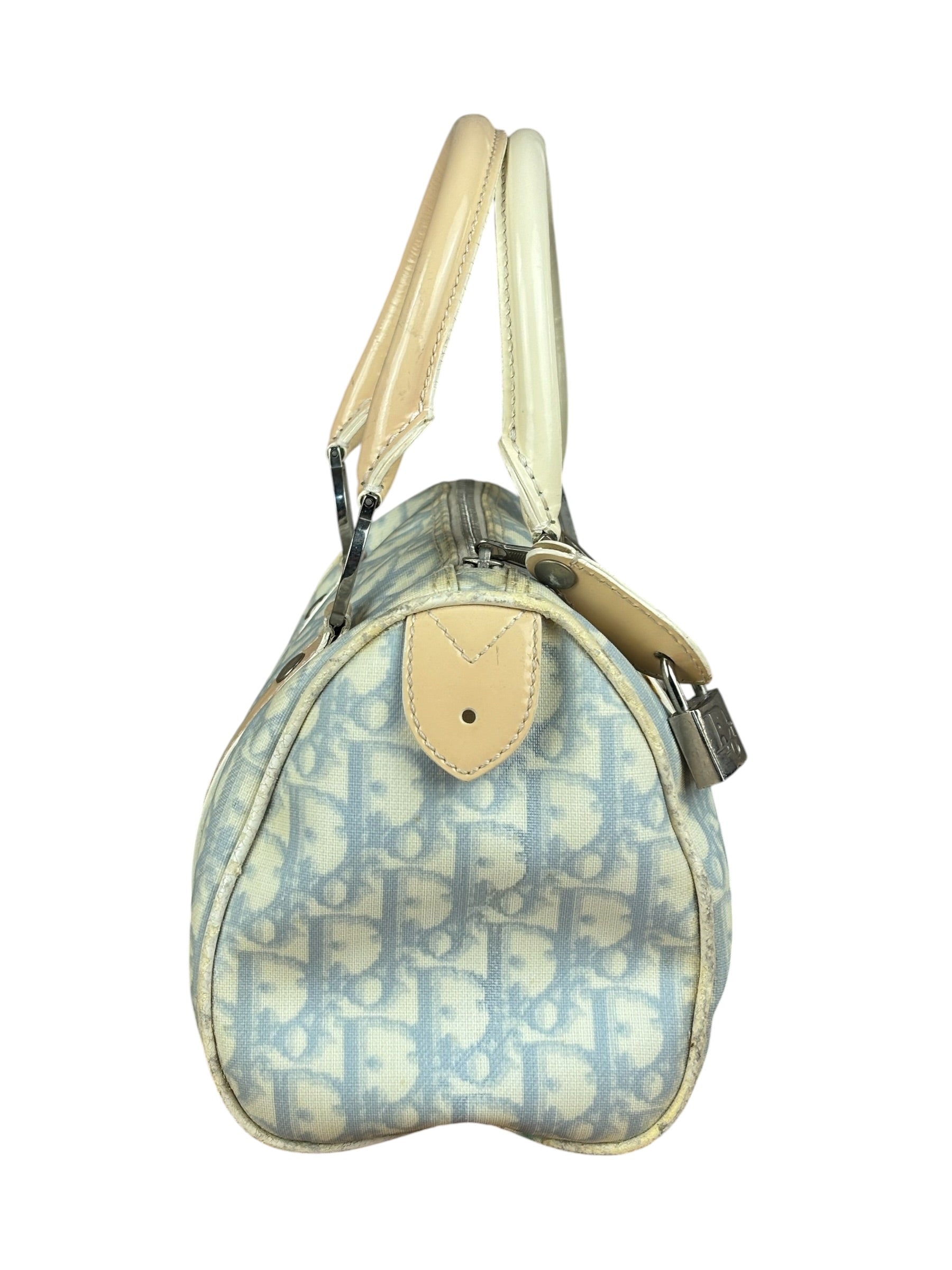 Christian Dior Vintage Trotter Canvas Mini Boston Bag