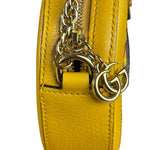 Gucci Ophidia Yellow GG Flora Round Shoulder Bag