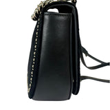 Miu Miu Dahlia Studded Black Velour Two-way Bag