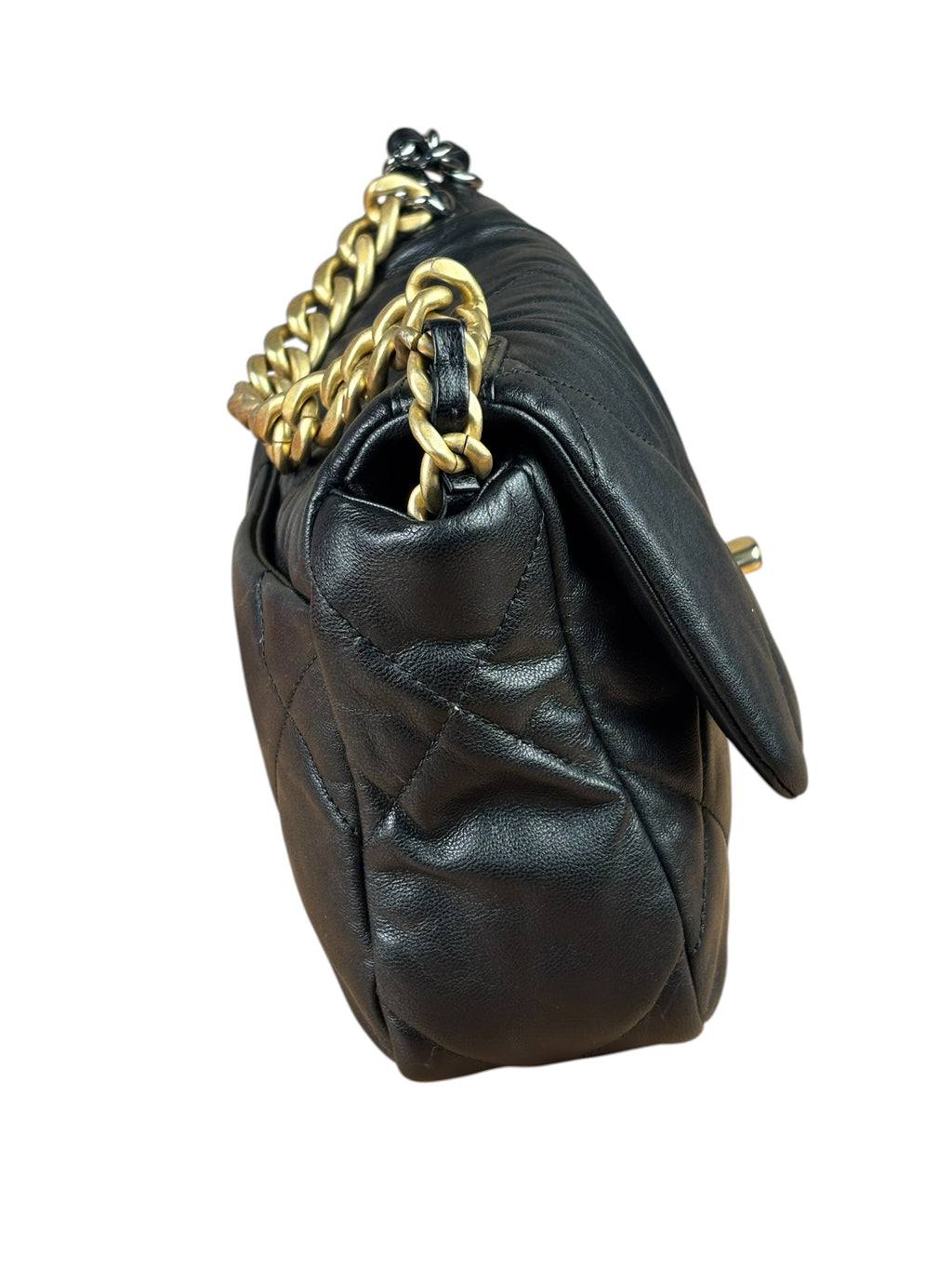 Chanel Black Quilted Lambskin CC 19 Flap Bag 2019