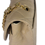 Chanel Beige Quilted Lambskin Flap Bag 90's