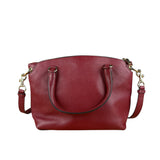 Coach Maroon Pebbled Leather Remi 2Way Bag