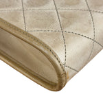Chanel Beige Leather Trim Matelasse Mini Shoulder Bag 2009