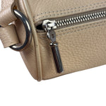Burberry Cream Calfskin Barrel Shoulder Bag