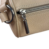 Burberry Cream Calfskin Barrel Shoulder Bag