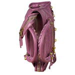 Balenciaga Purple Leather Velo Moto Two-Way Bag