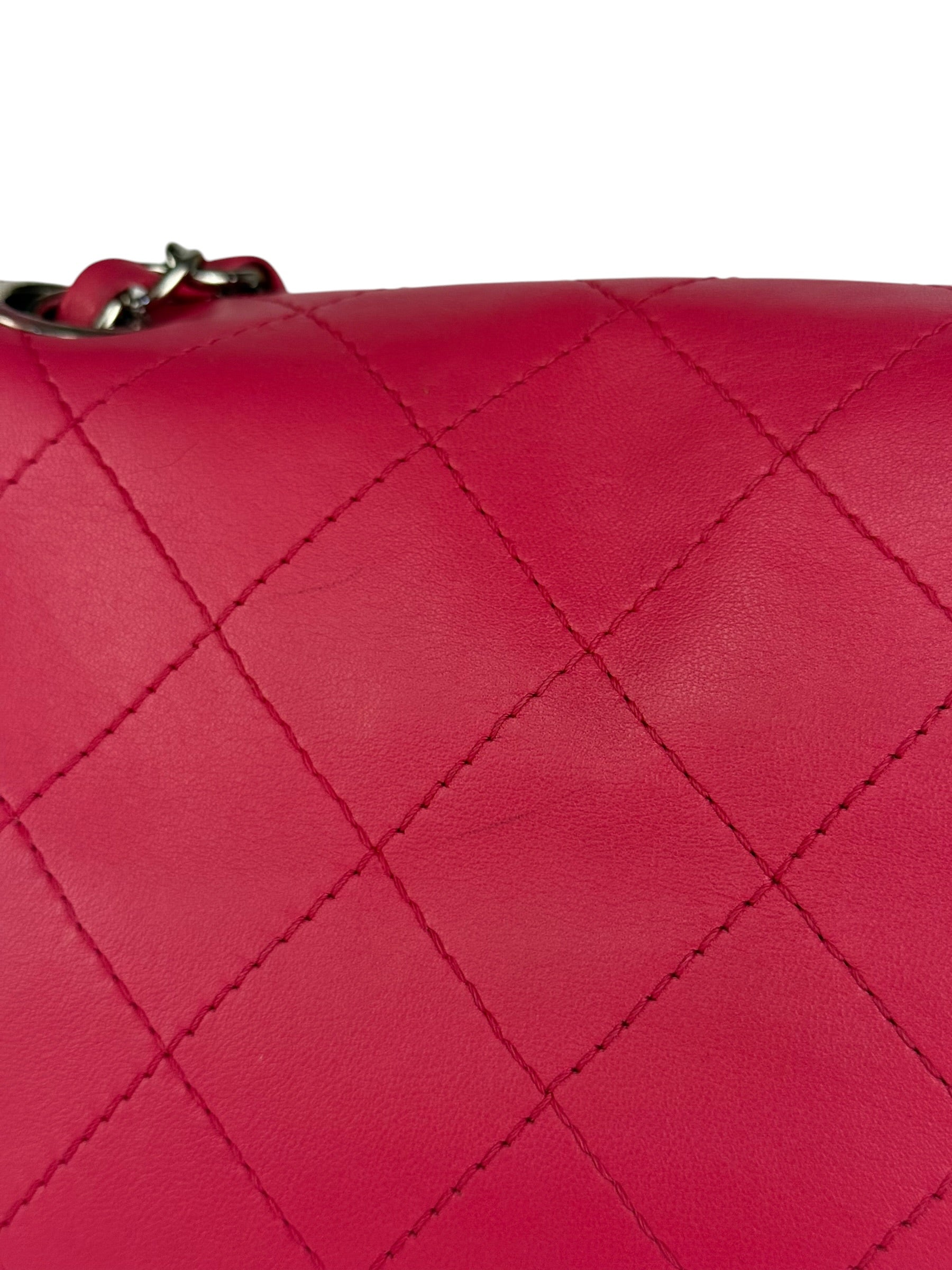 Chanel Pink Quilted Leather Accordion Flap Bag 2014