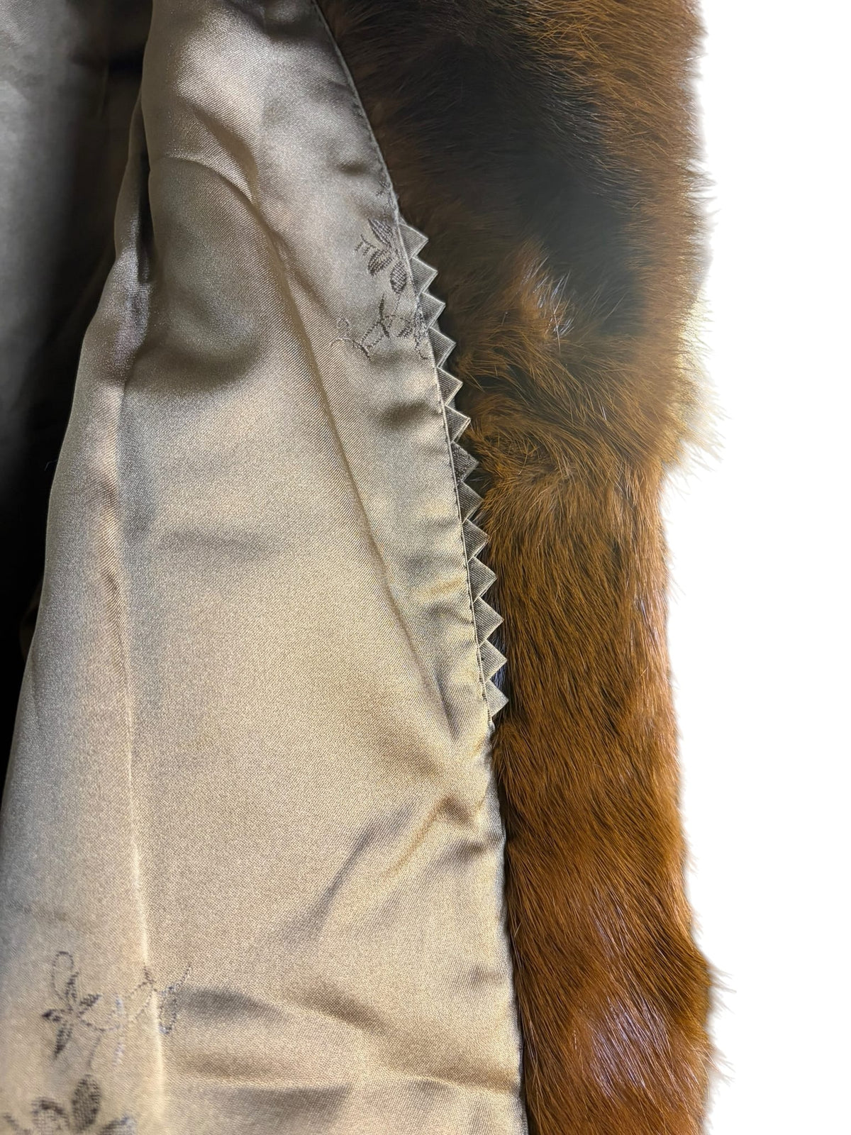 Vintage Brown Mink Big Pockets Coat