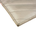YSL Pale Pink Leather Cassandre Matelasse Card Holder