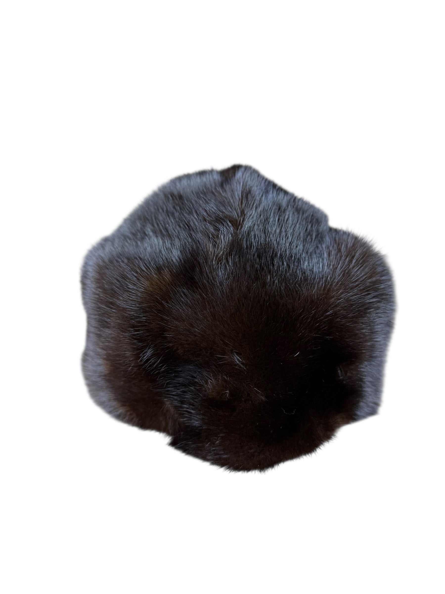 Vintage Dark Fur Tailed Hat