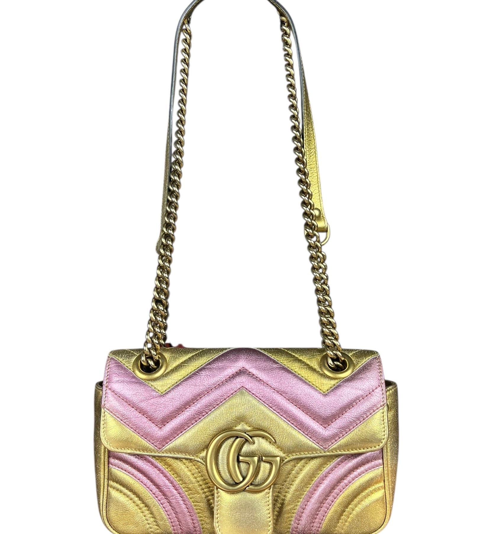 Gucci GG Metallic Marmont S Flap Bag