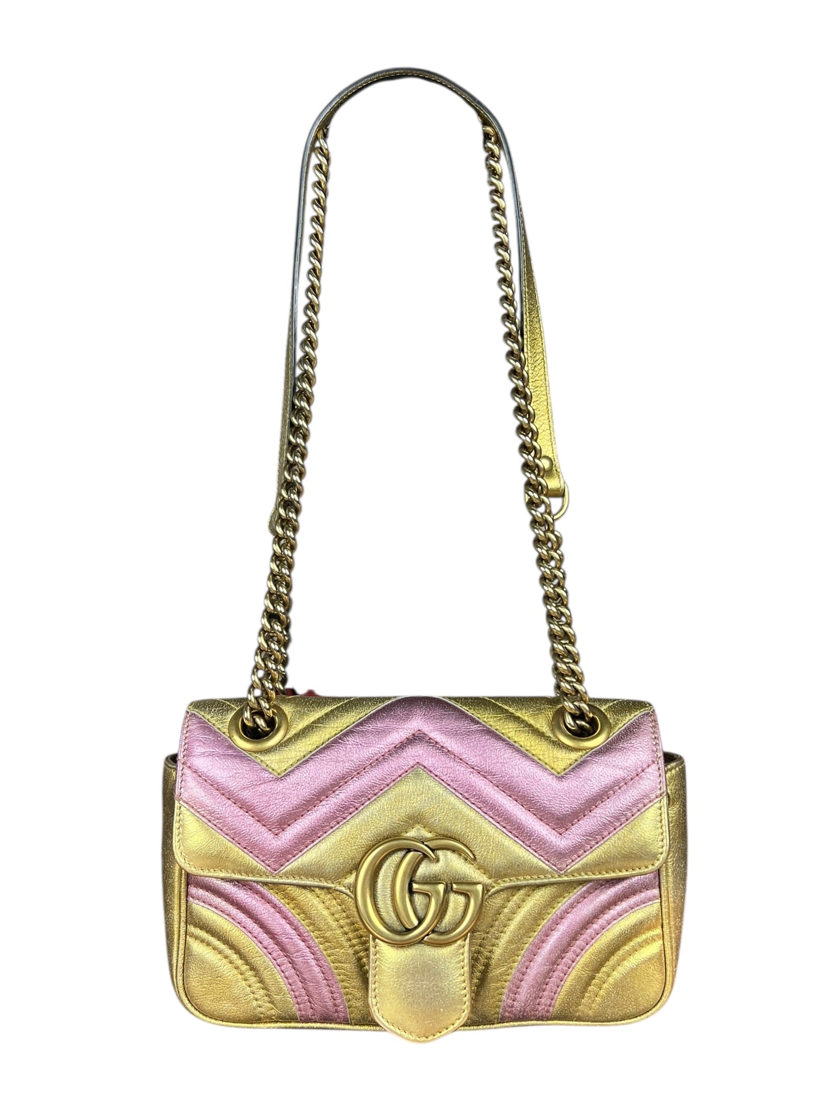 Gucci GG Metallic Marmont S Flap Bag