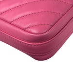Chanel Pink Chevron Leather Promenade Chain Shoulder Bag 2018