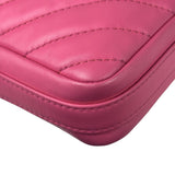 Chanel Pink Chevron Leather Promenade Chain Shoulder Bag 2018