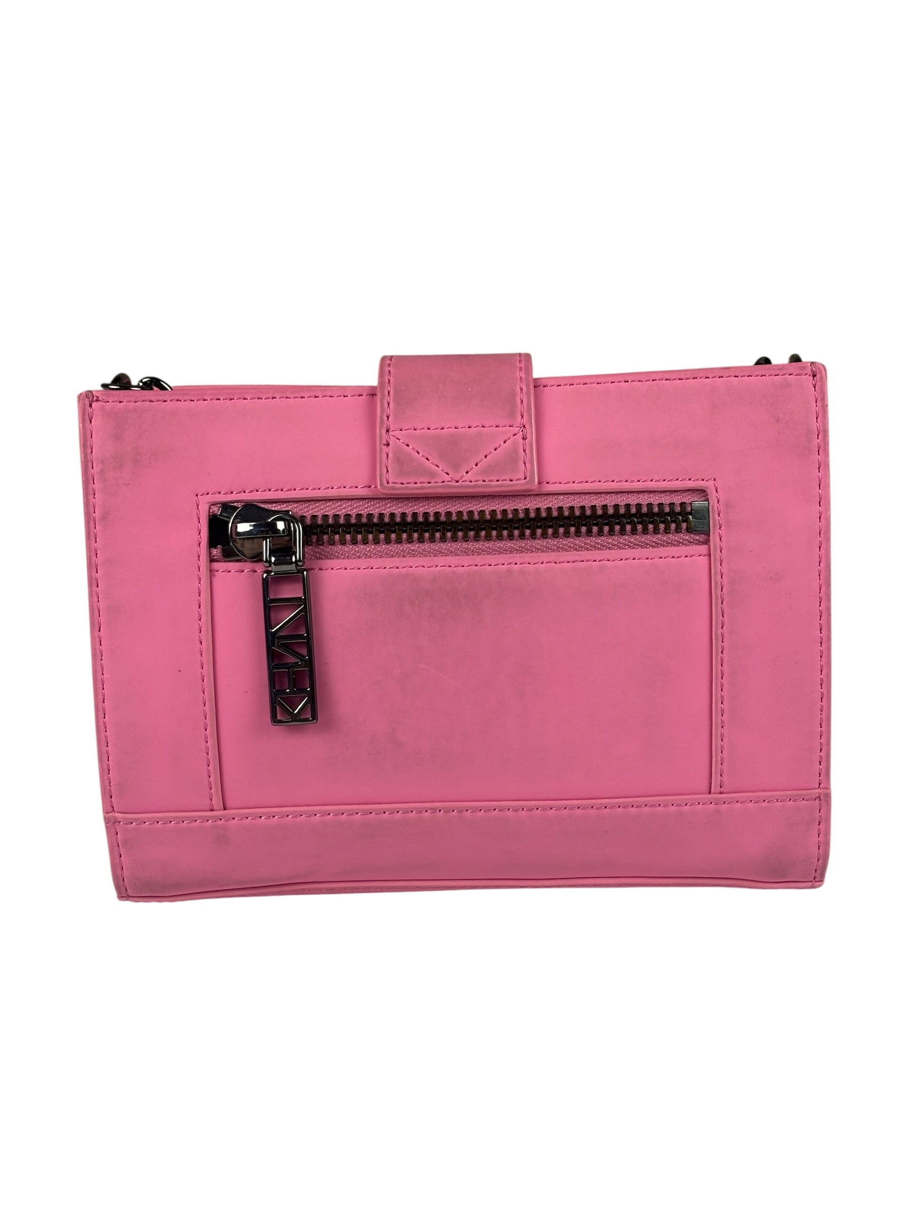 Kenzo Kalifornia Pink Leather Wallet On Chain