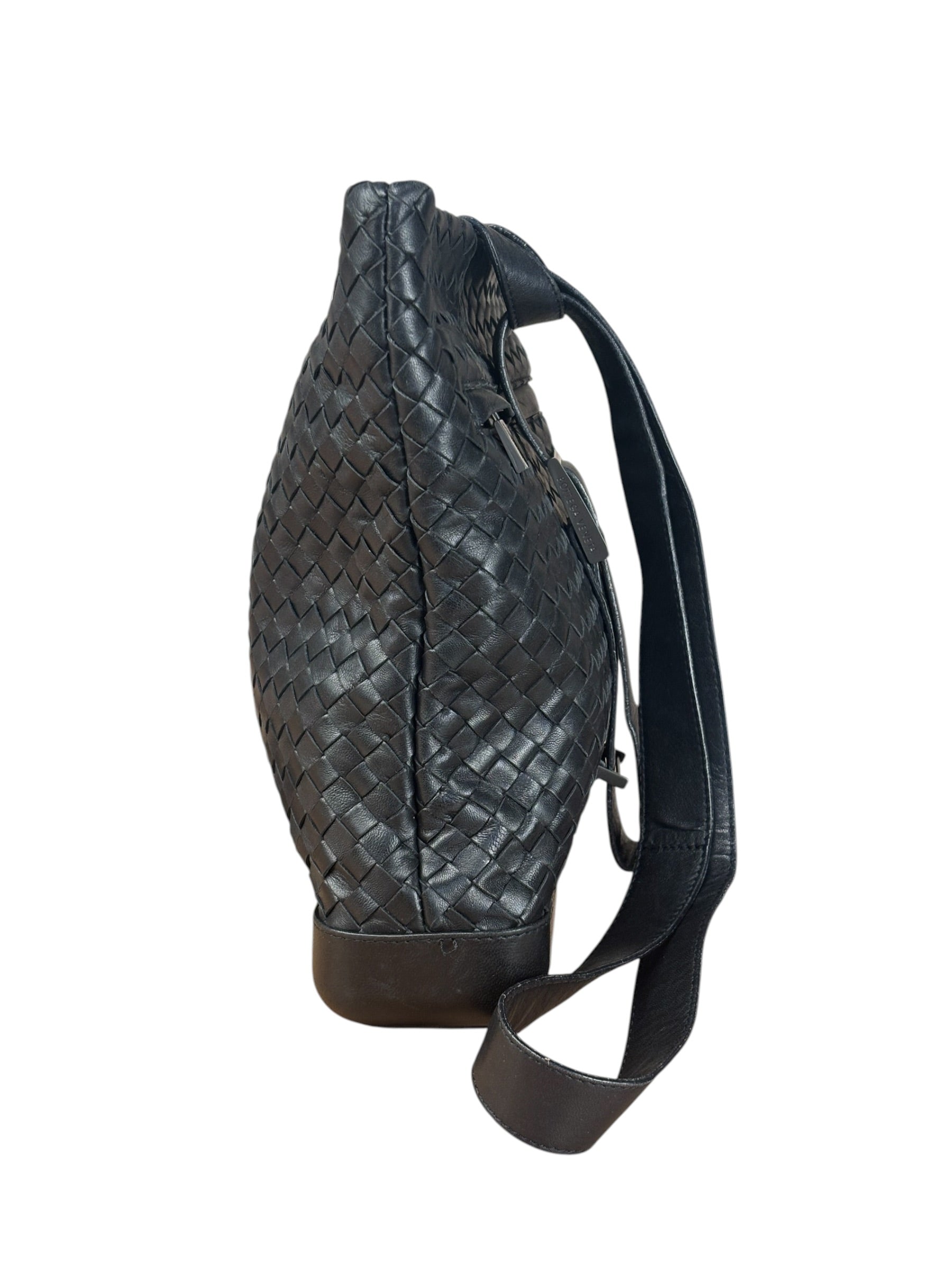 Bottega Veneta Black Intrecciato weave Shoulder bag