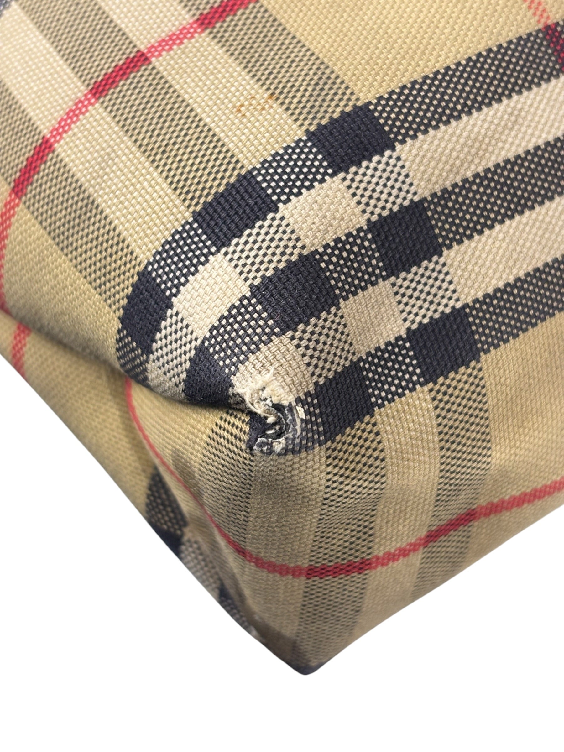Burberry Vintage Nova Check Canvas Shoulder Tote