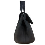 Hermes Black Canvas Leather Valparaiso Handbag