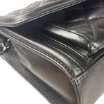 Chanel Black Quilted Leather Geometric Chain Flap Bag 2014