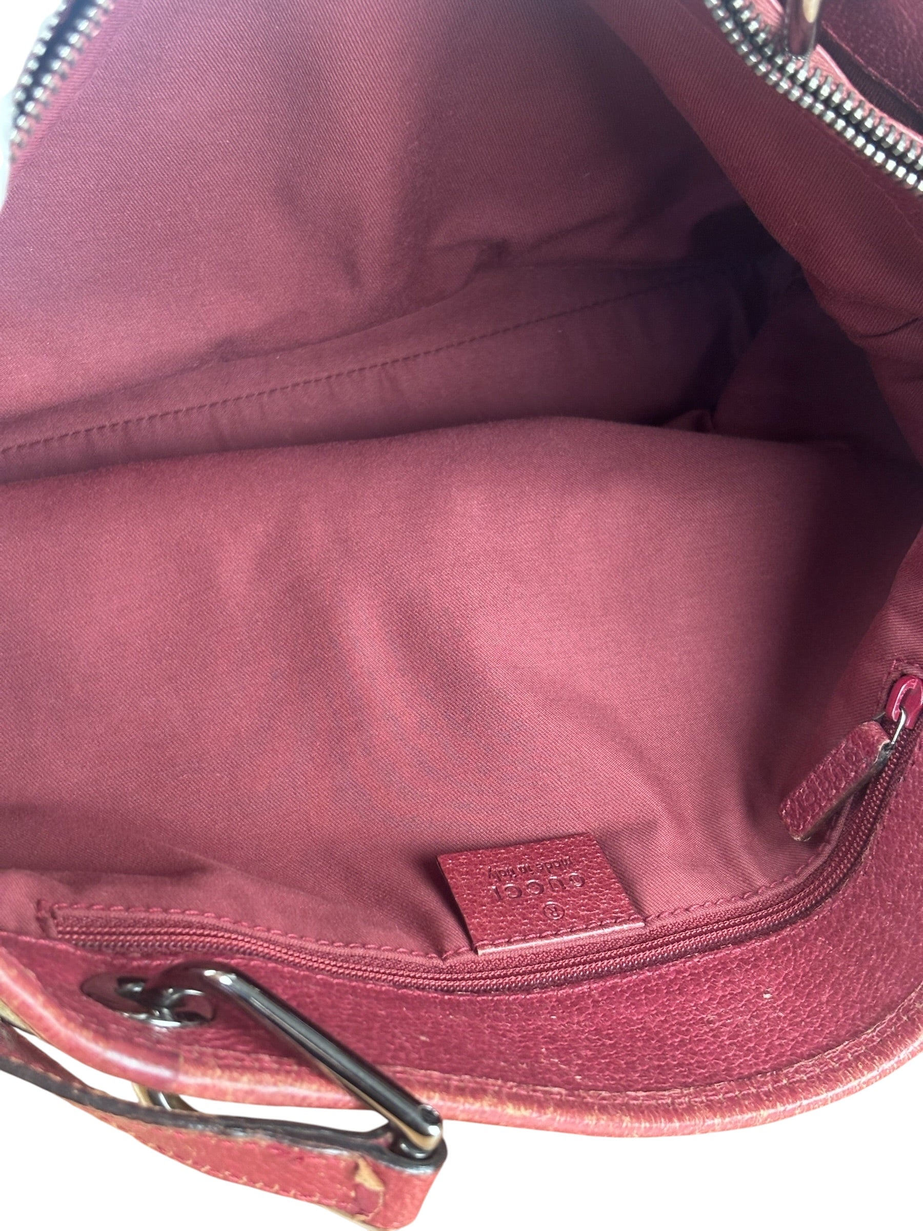 Gucci Vintage GG Canvas Pink Trim Shoulder Bag