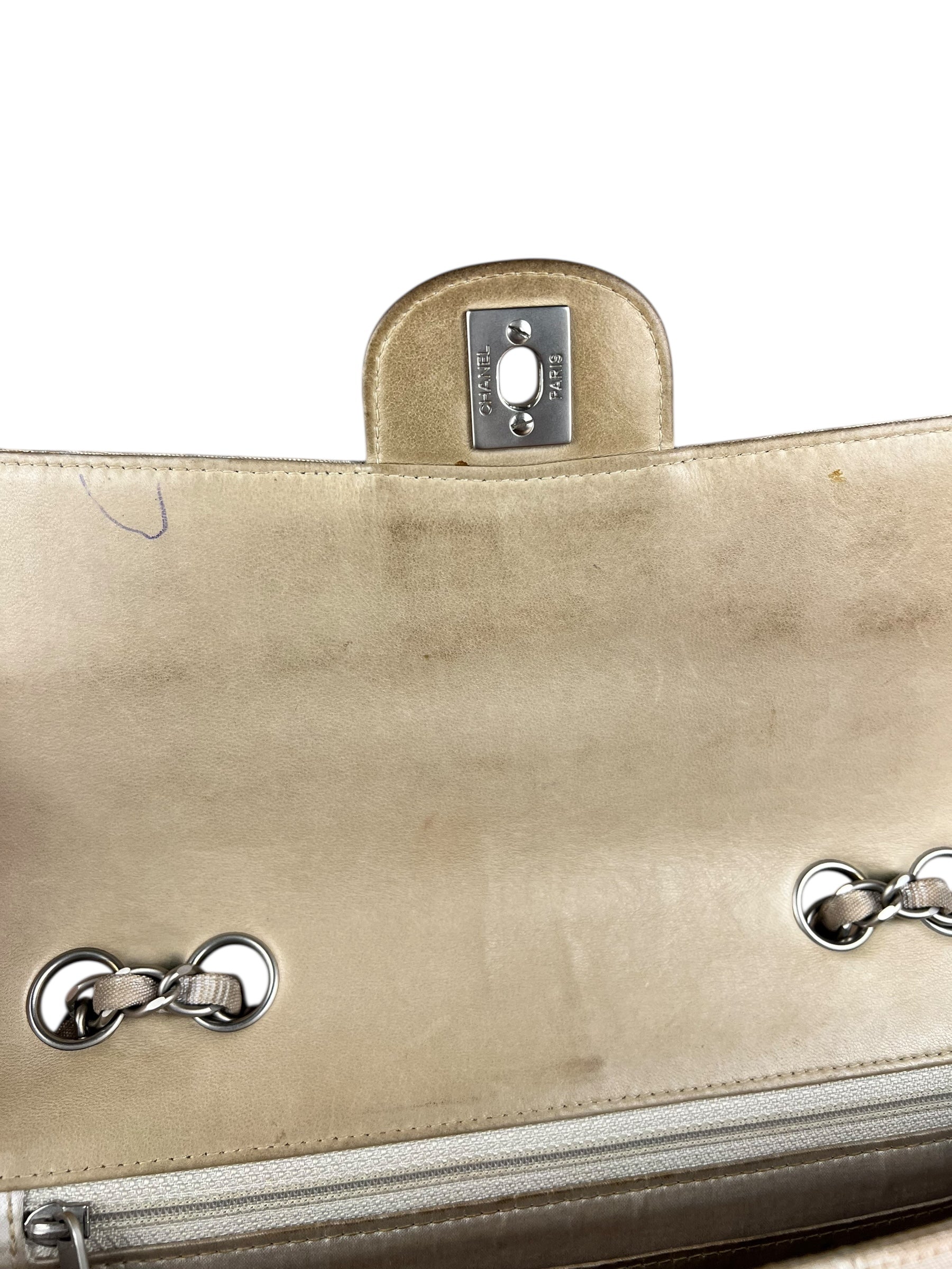 Chanel Vintage Beige Travel Line Classic Flap 2001