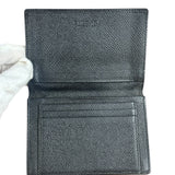 Bvlgari Black Grained Leather Bifold Card Holder
