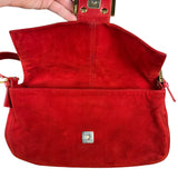 Fendi Baguette Red Suede