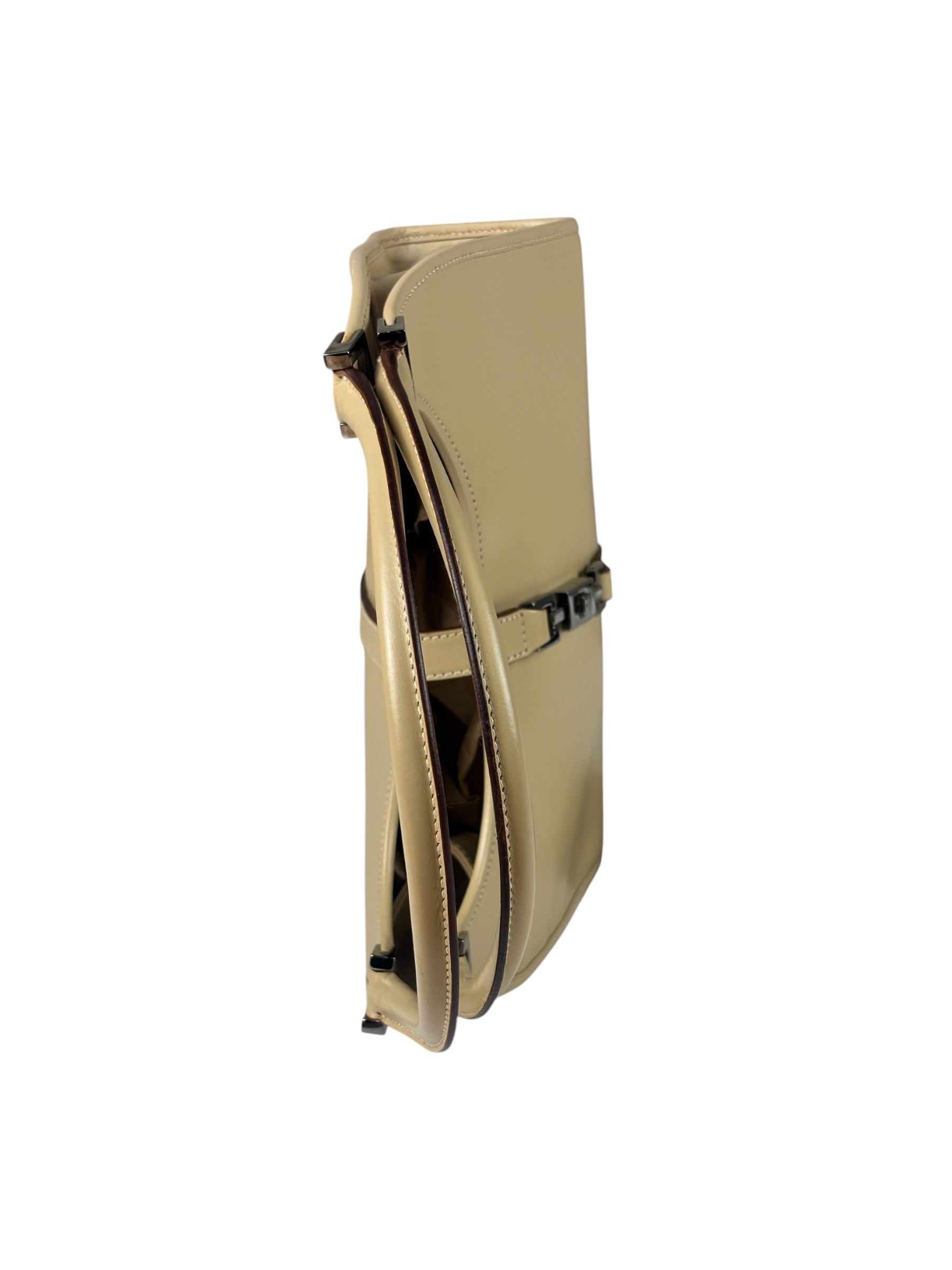 Gucci Beige Leather Piston Lock Jackie Hobo Bag