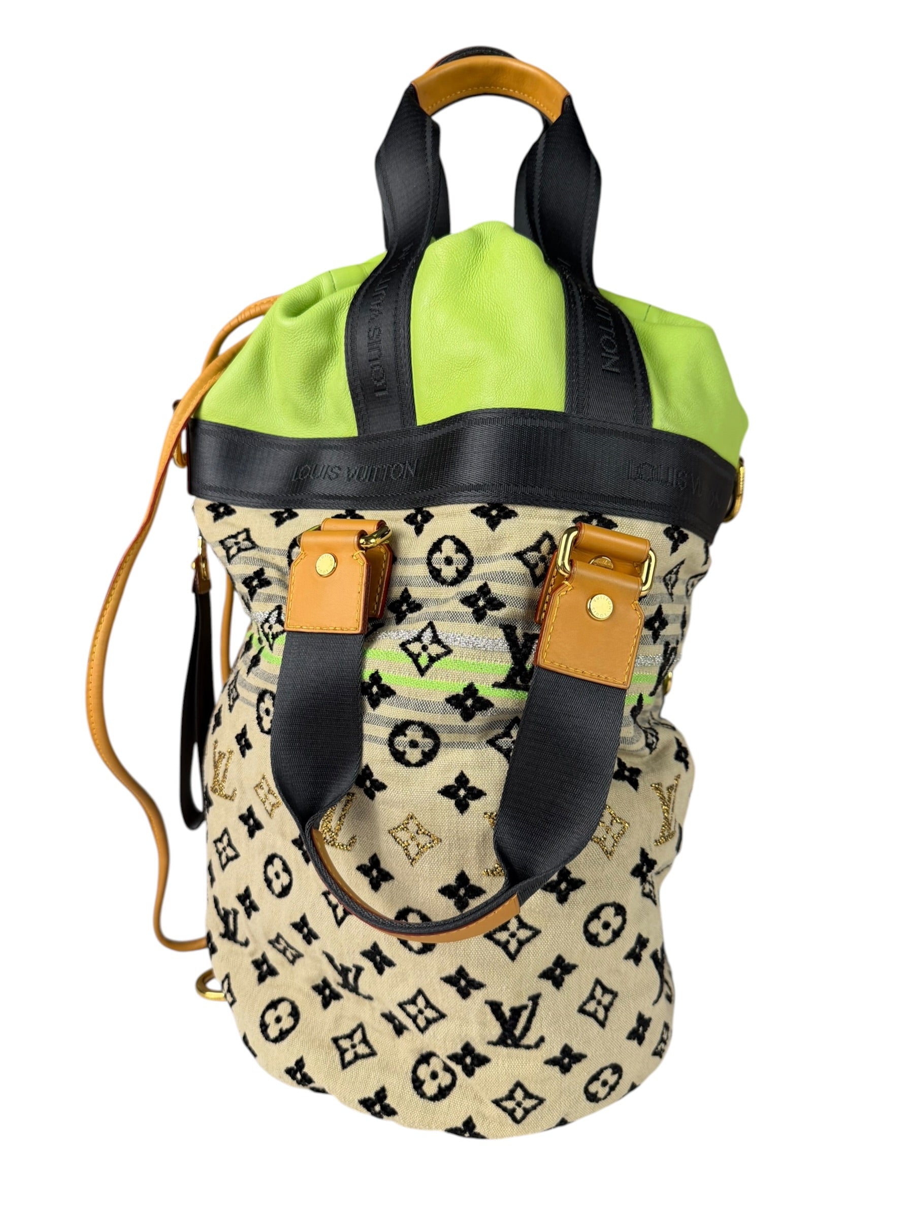 Louis Vuitton Limited Edition Leather Trim Monogram Cheche Gypsy PM