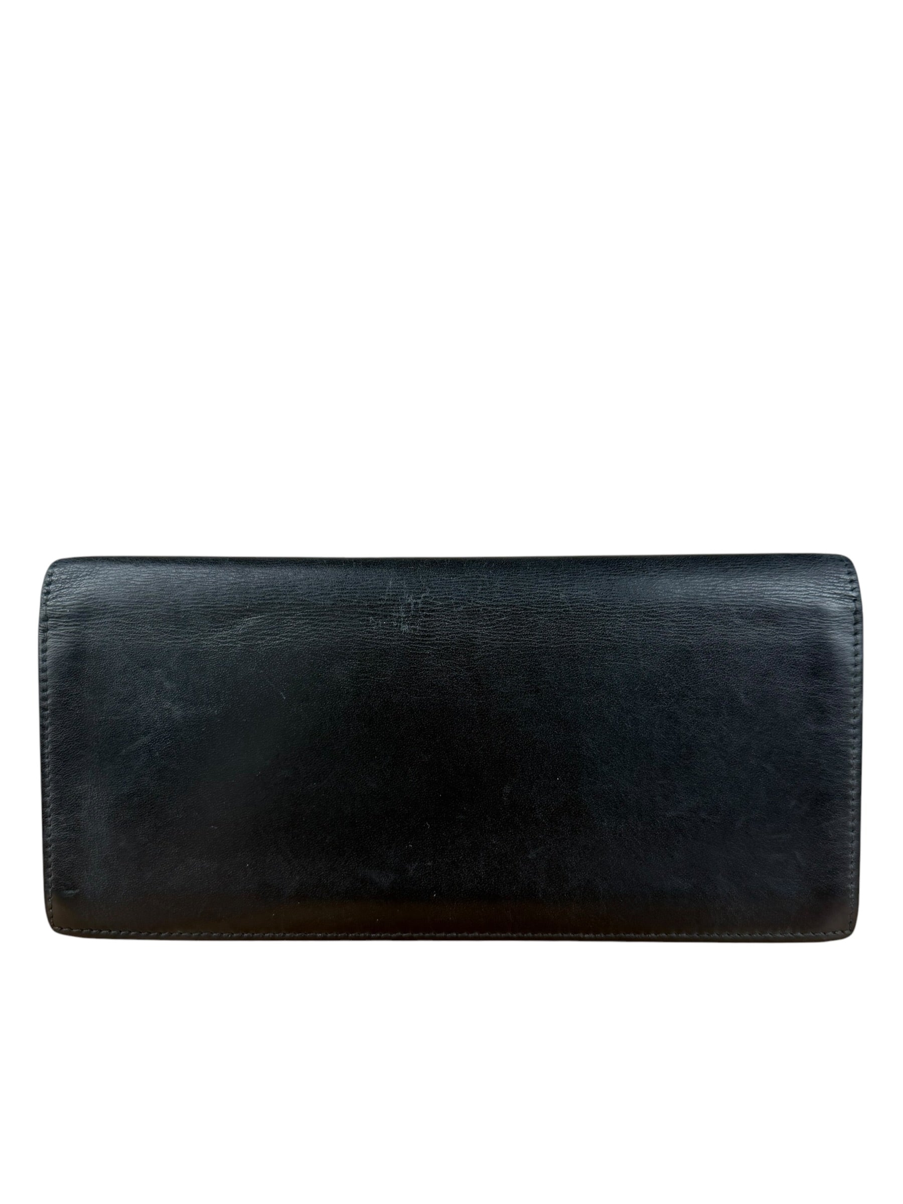 Cartier Black Leather Louis Multipurpose Continental Long Wallet
