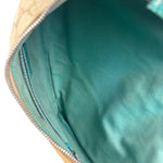 Gucci GG Vintage Canvas Turquoise Trim Hobo Bag