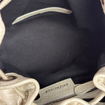 Balenciaga White Leather Le Cagole Bucket Shoulder Bag