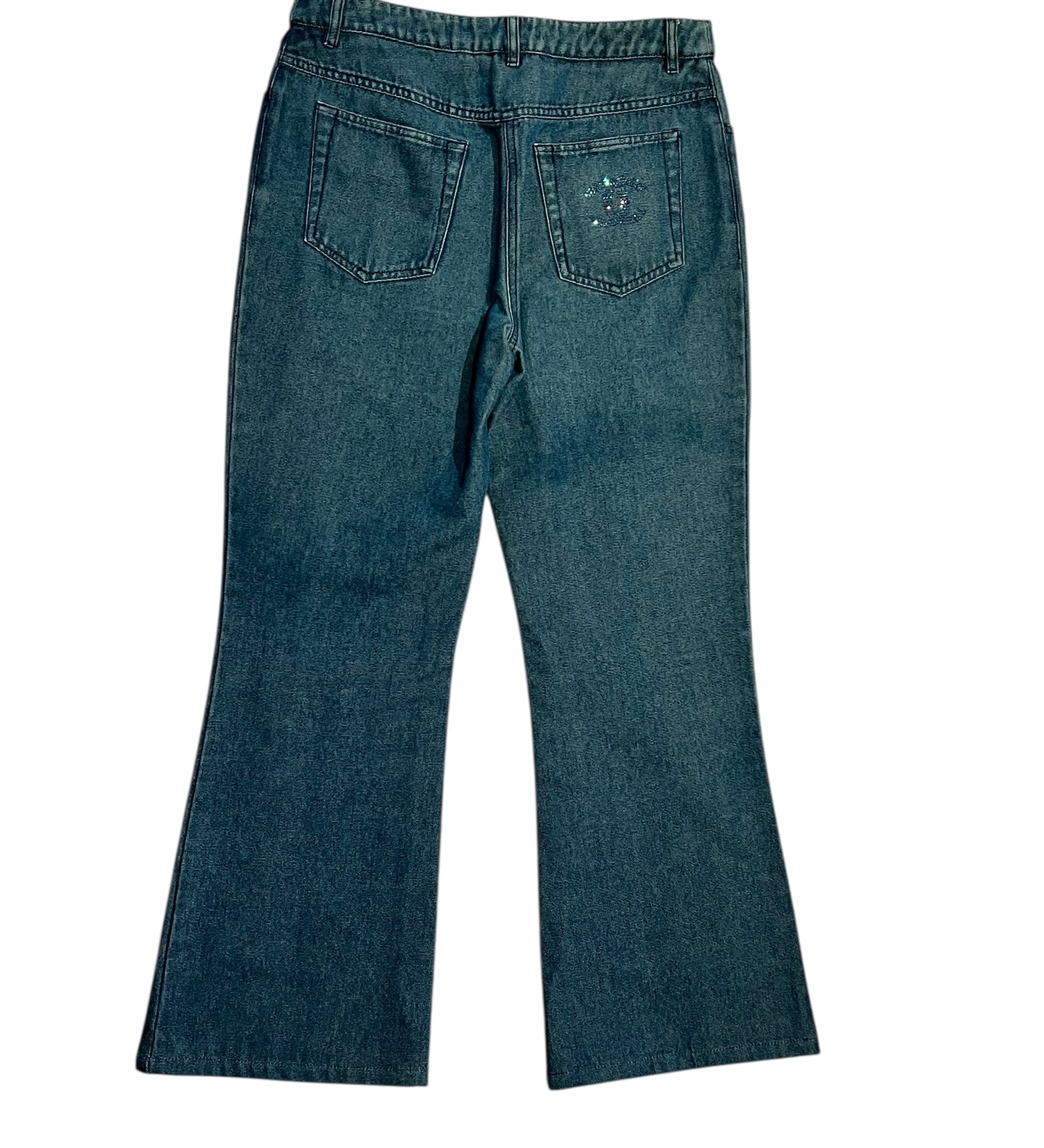 Chanel Dark Wash Logo Jean