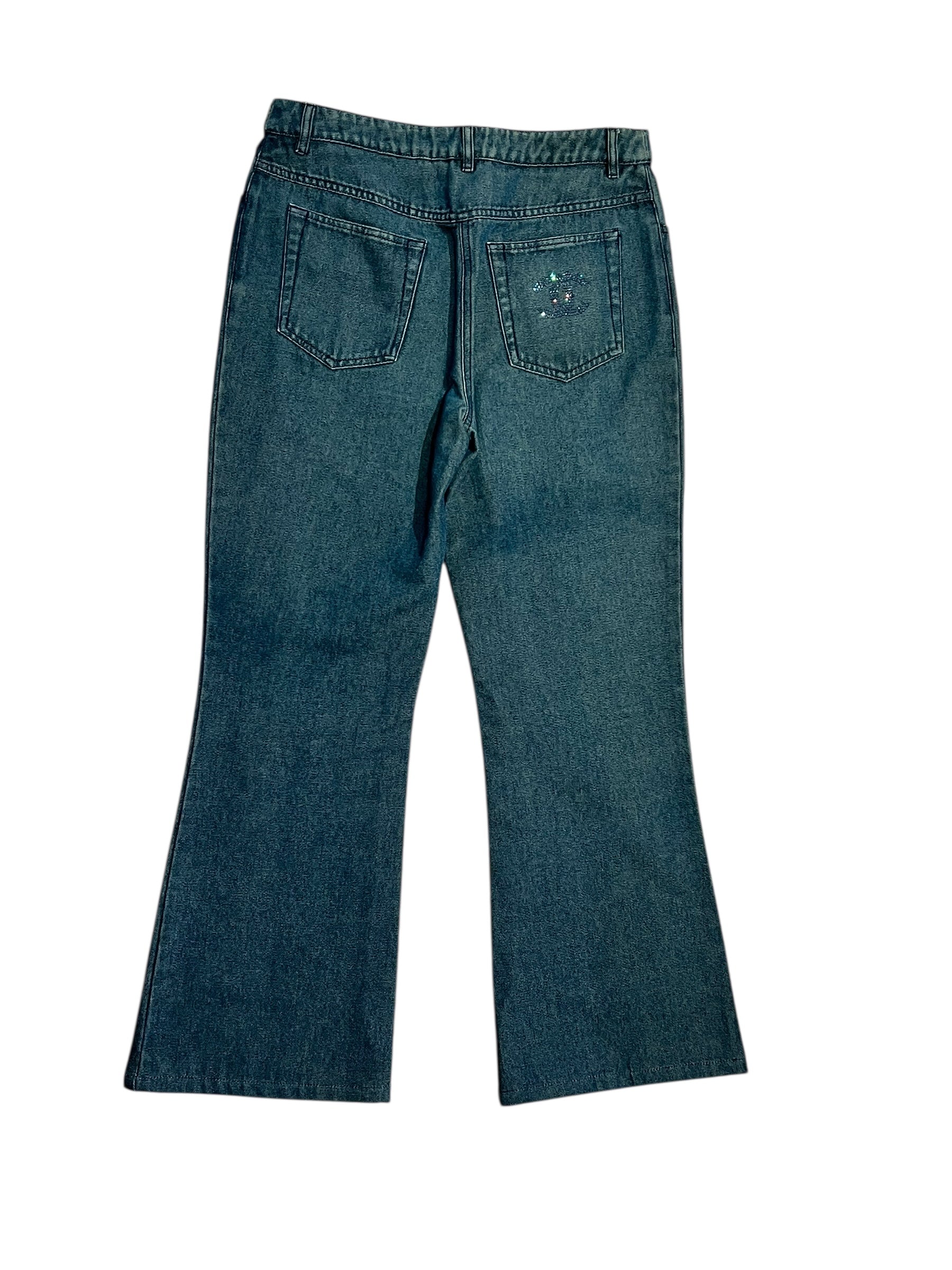 Chanel Dark Wash Logo Jean