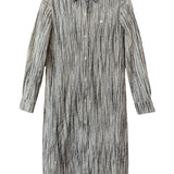 Bottega Veneta Black/White Stripped Button-Down Dress