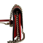 Gucci Red Leather GG Wallet on Chain Bag