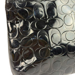 Coach Black Patent Leather Heart & Bow Wristlet