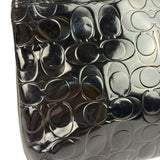 Coach Black Patent Leather Heart & Bow Wristlet