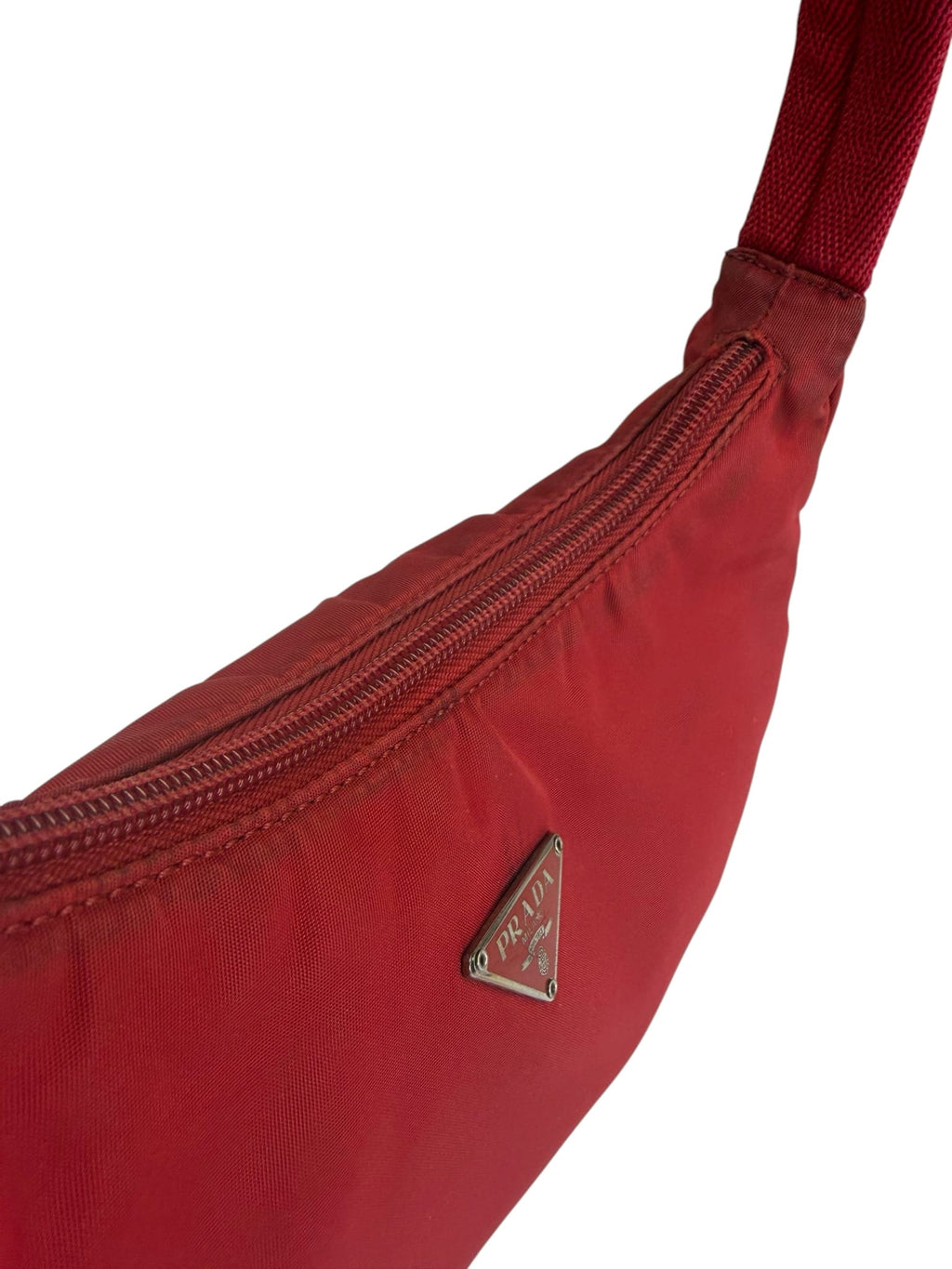 Prada Red Tessuto Nylon Pochette